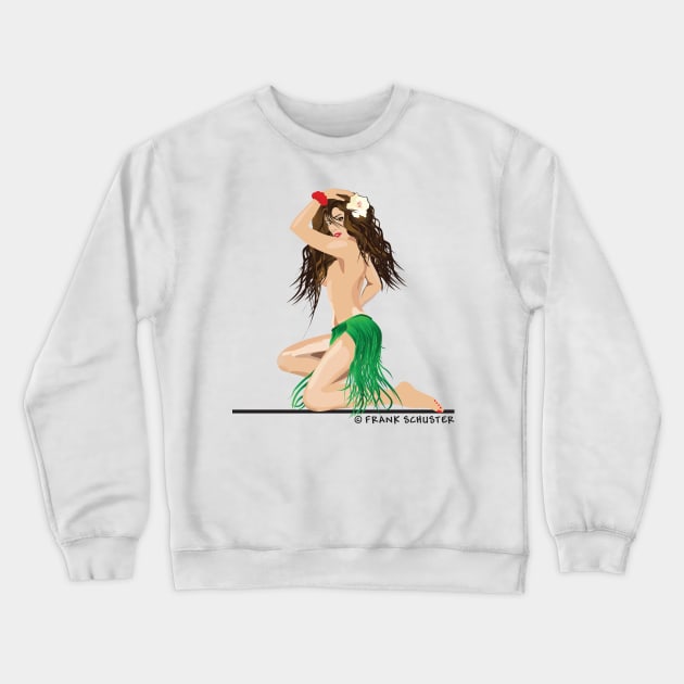 Hula Girl Crewneck Sweatshirt by PauHanaDesign